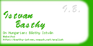 istvan basthy business card