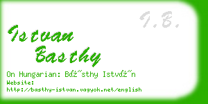 istvan basthy business card